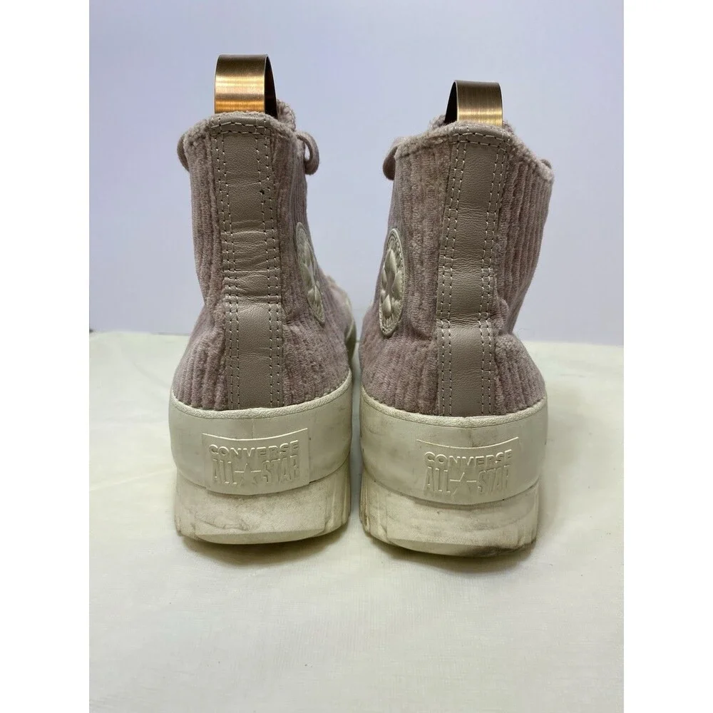 Converse Chuck Taylor Lugged 2.0 High Top Muave Velour Shoes A03243C Women 10 - Picture 3 of 7
